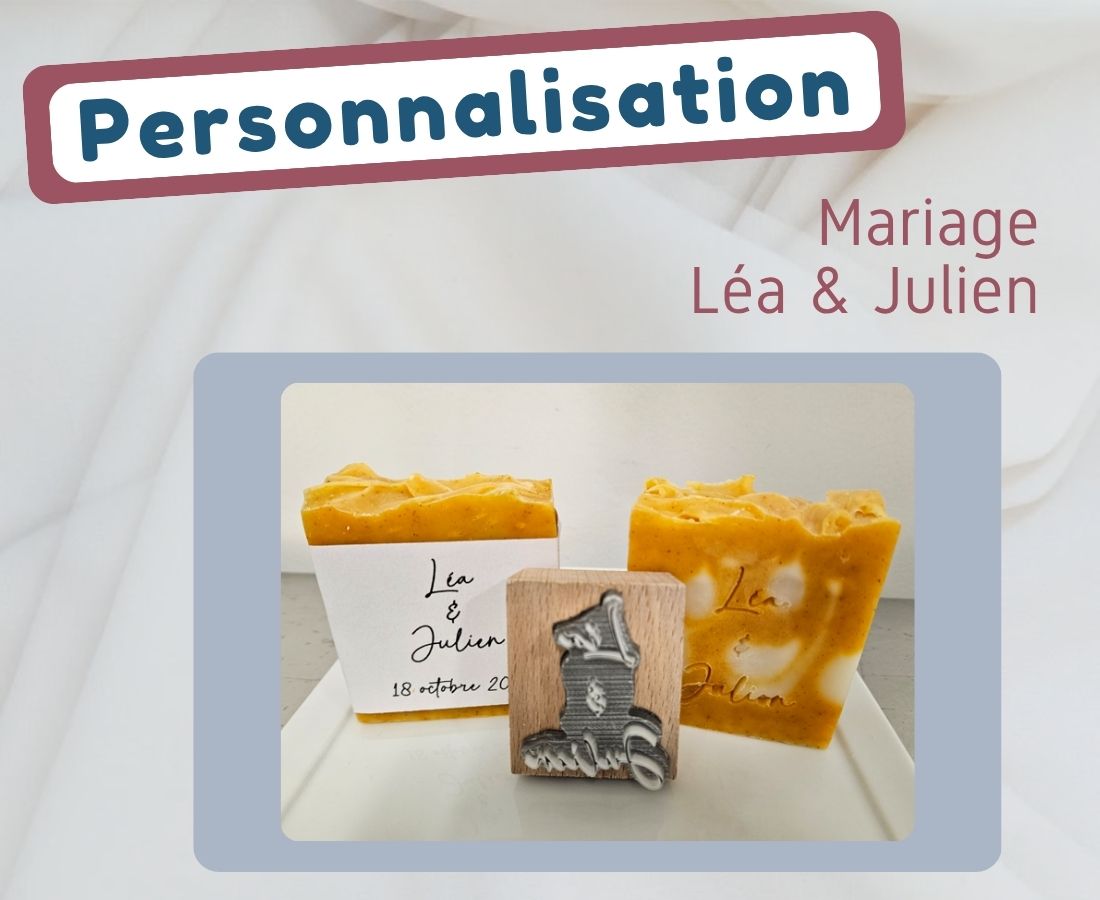 Cadeau invité pour un mariage | savon personnalisé Sabuni & Cie