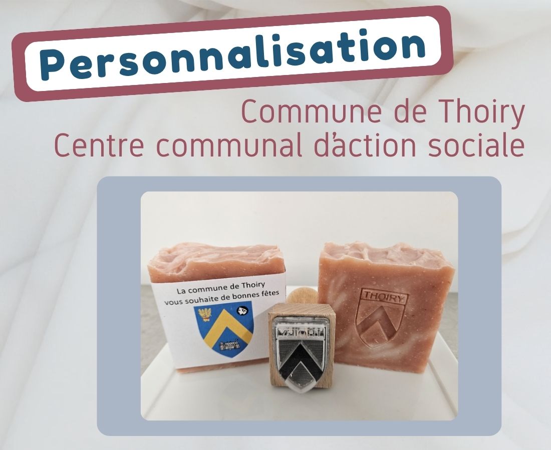 Cadeau pour le CCAS de Thoiry | savon personnalisé Sabuni & Cie