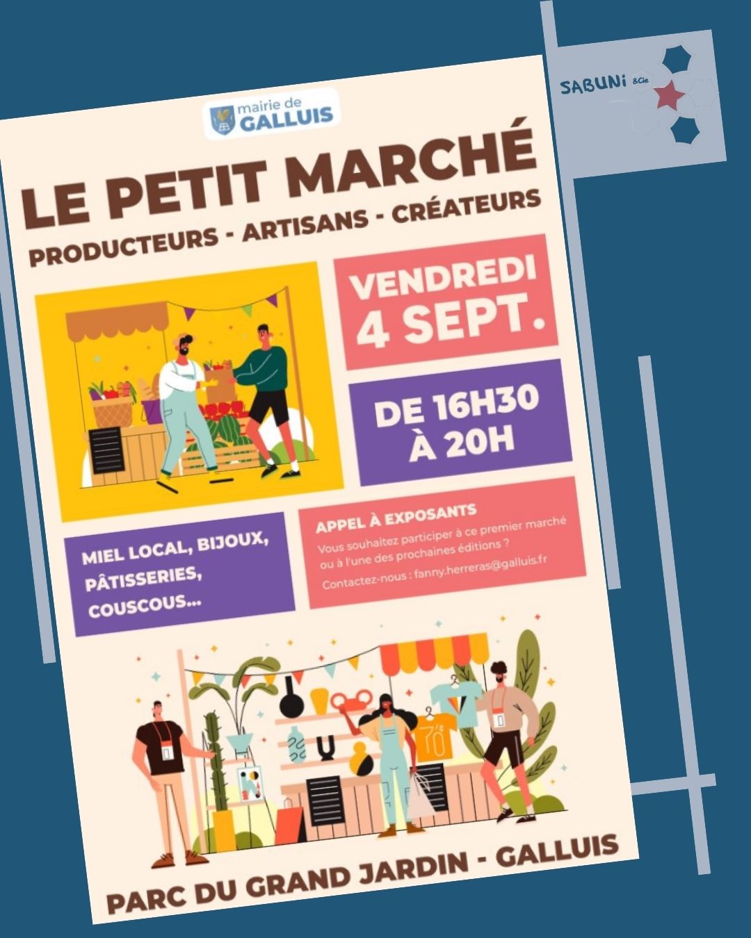 4 septembre : petit marché créateurs à Galluis